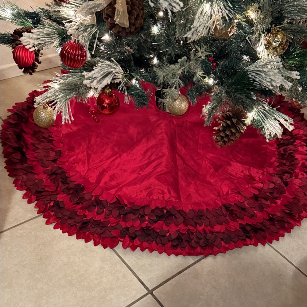 Festive Red Tree Skirt